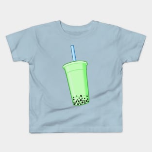 Matcha Bubble Tea Kids T-Shirt